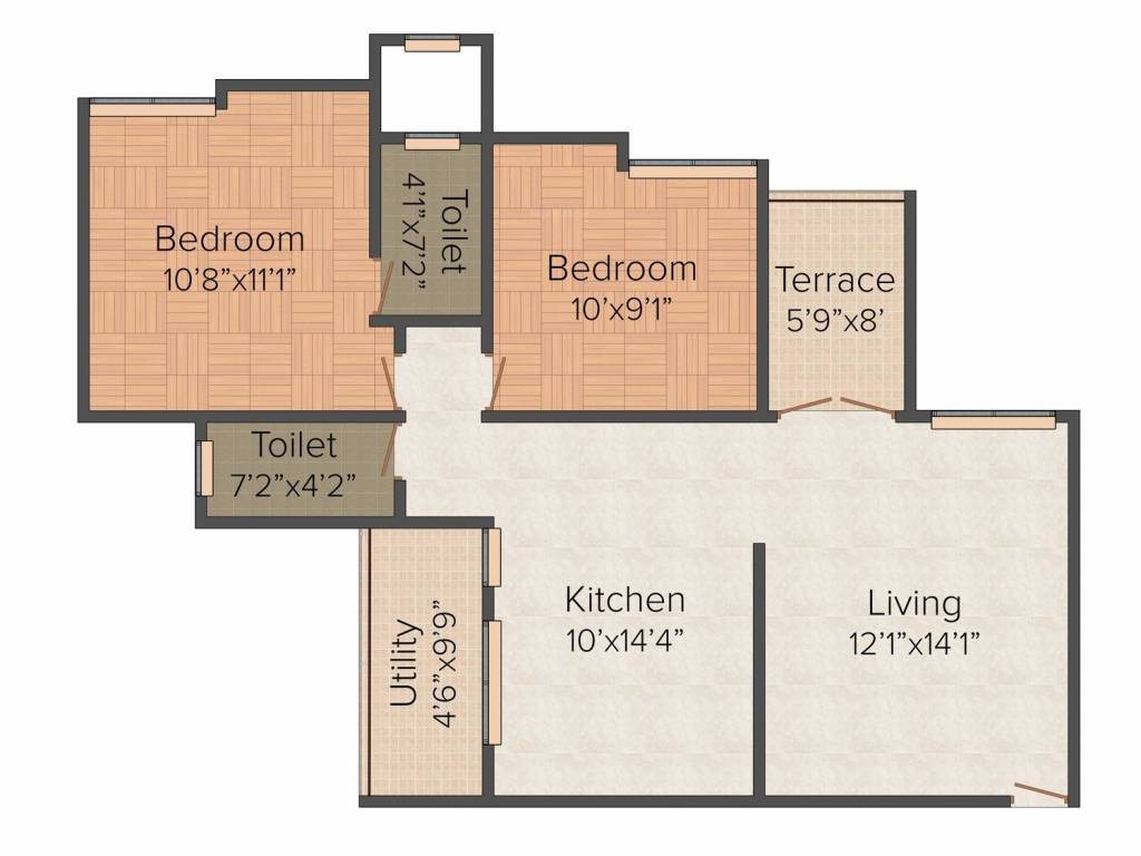 Maple Aapla Ghar Lonikand (2BHK+2T (943 sq ft) 943 sq ft)