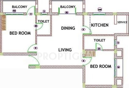 Teja Sunny Crest (2BHK+2T (1,260 sq ft) 1260 sq ft)