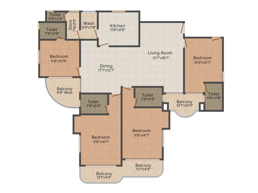 National Puzhayoram (4BHK+4T (2,490 sq ft) 2490 sq ft)