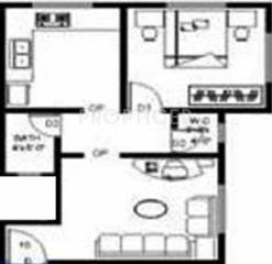 Floor Plan (1BHK+1T) Bhalerao Brothers and Company BlueBell Floor Plan (1BHK+1T)