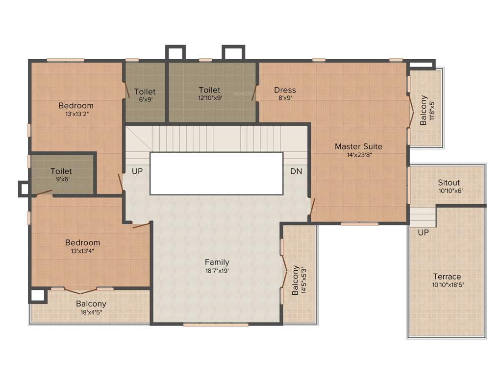 Prestige Silver Springs (4BHK+4T (6,023 sq ft) + Study Room 6023 sq ft)