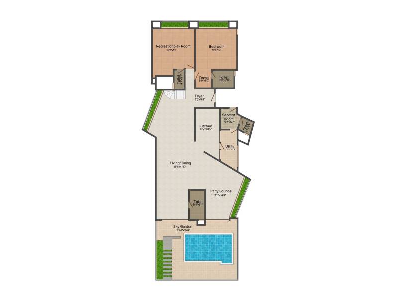 Olympia Reflection Sky Homes (4BHK+7T (6,600 sq ft)   Servant Room 6600 sq ft)