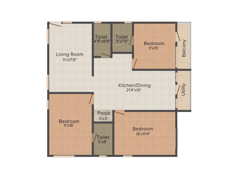 Navami Symphony (3BHK+3T (1,650 sq ft) 1650 sq ft)