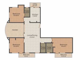 Propshell Aashinya (3BHK+3T (1,502 sq ft) 1502 sq ft)
