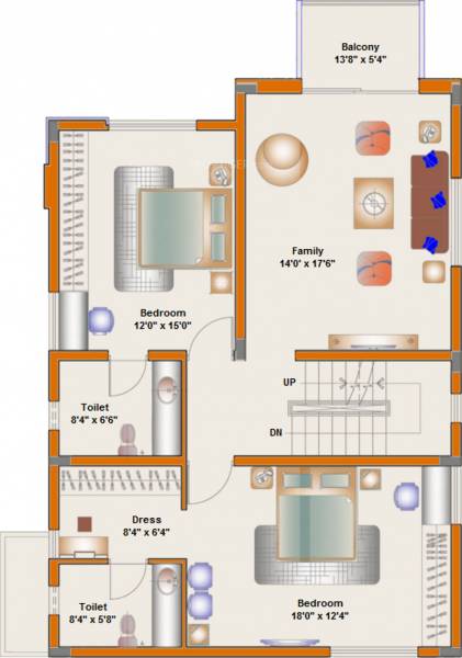 Sreenidhi Realtors Jeevanadi Sanskar (4BHK+5T (2,553 sq ft)   Study Room 2553 sq ft)