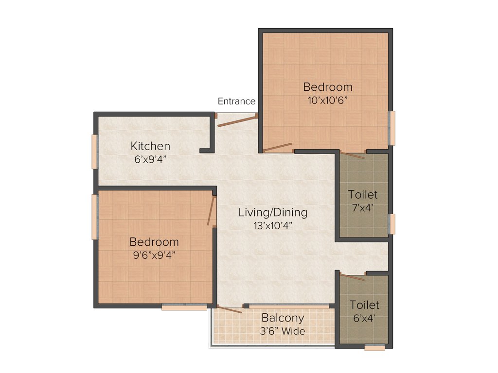 Jasmine Visaka Flats (2BHK+2T (749 sq ft) 749 sq ft)