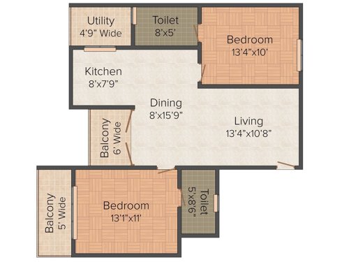 Northgate Thousand Lights (2BHK+2T (1,107 sq ft) 1107 sq ft) Northgate Thousand Lights (2BHK+2T (1,107 sq ft) 1107 sq ft)