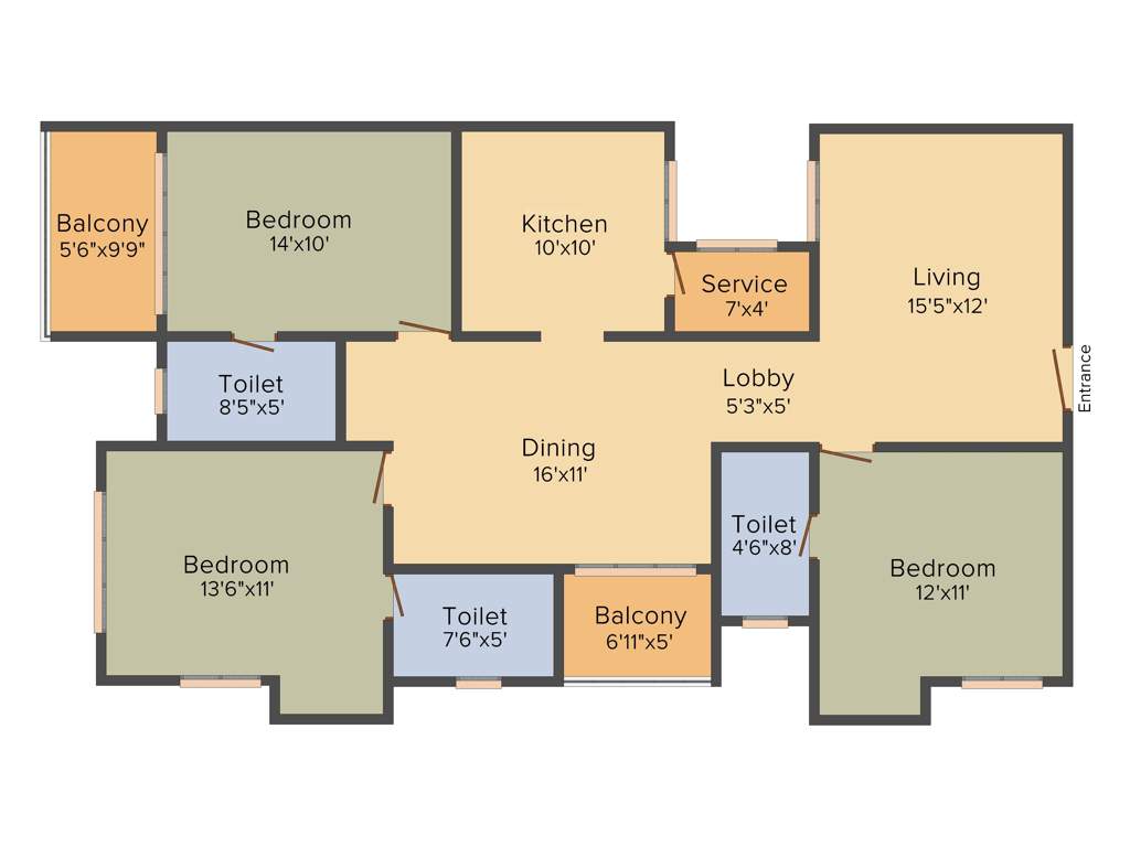 LML Lakescape (3BHK+3T (1,685 sq ft) 1685 sq ft)