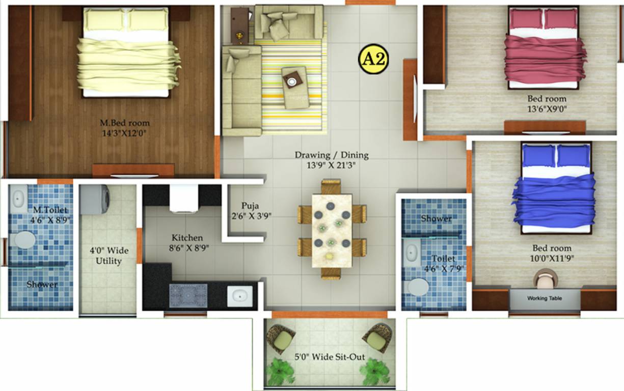  blue wings Floor Plan Floor Plan
