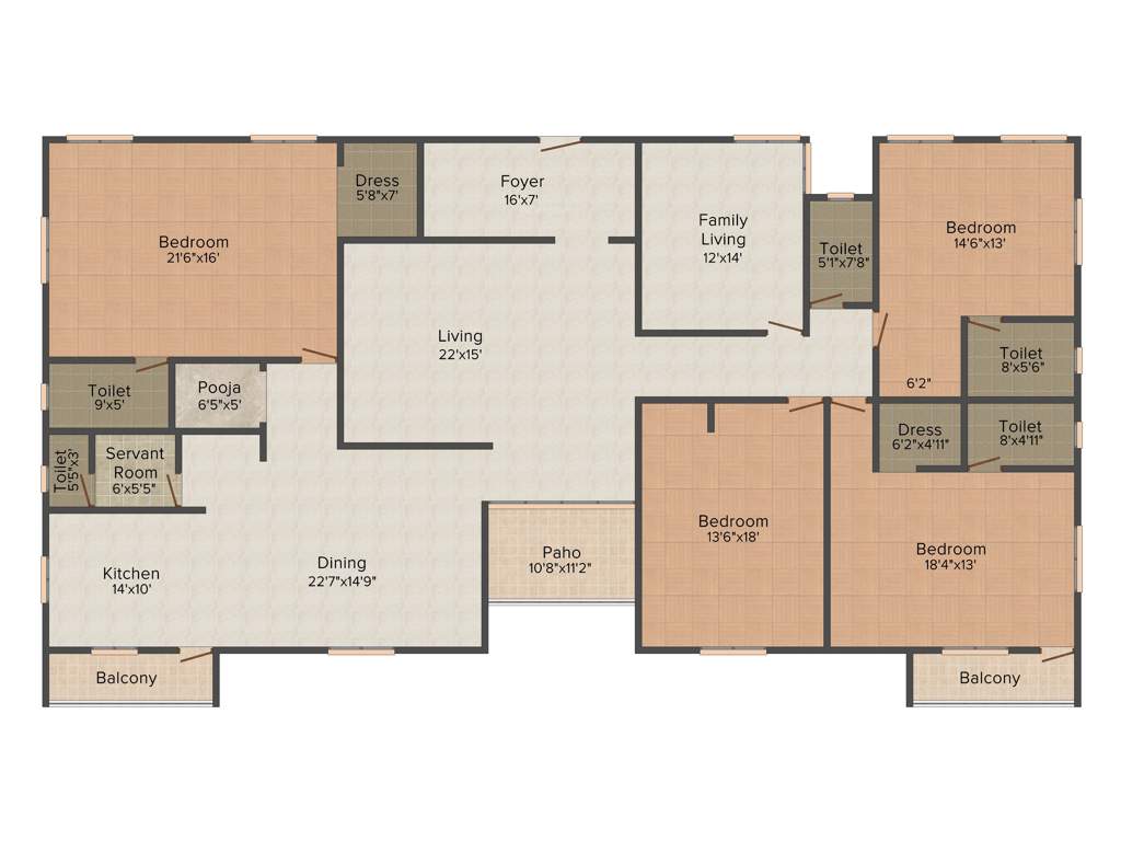 Rams Anjali Atrium (4BHK+4T (4,000 sq ft)   Servant Room 4000 sq ft)