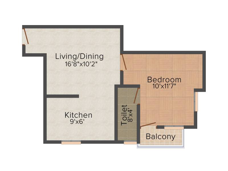 JBM Twilight (1BHK+1T (665 sq ft) 665 sq ft)