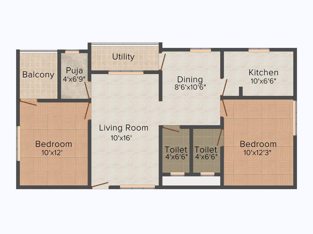 Umas Aadya Mansion (2BHK+2T (1,000 sq ft)   Pooja Room 1000 sq ft)