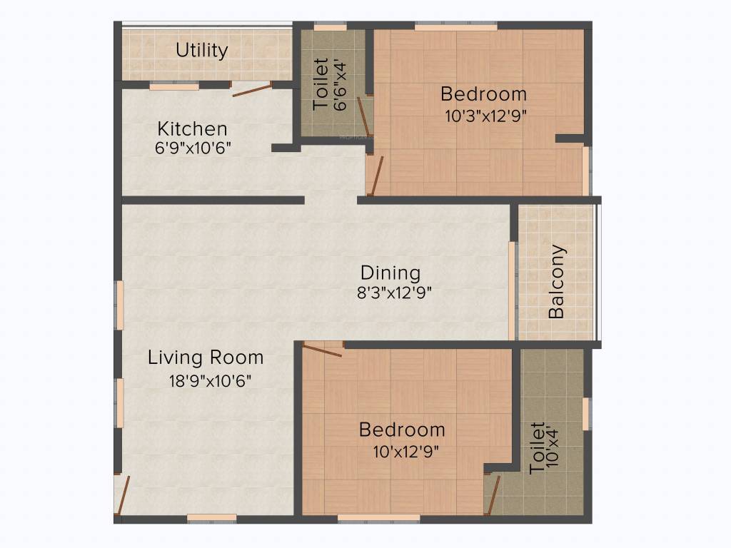 Umas Aadya Mansion (2BHK+2T (1,075 sq ft) 1075 sq ft)