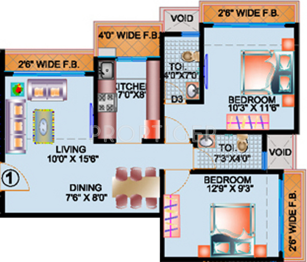 Bholenath Residency (2BHK+2T (1,120 sq ft) 1120 sq ft)