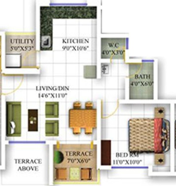 Paranjape Lake Vista Phase II (1BHK+1T (679 sq ft) 679 sq ft)