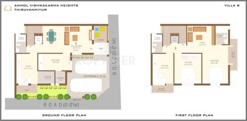 Anmol Vishwakarma Heights (3BHK+3T (1,800 sq ft)   Pooja Room 1800 sq ft)
