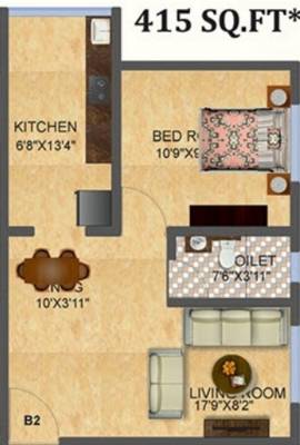 415 Sq Ft | 415 sq ft 1 bhk 1t apartment for sale in kashish park 415 Sq Ft | 415 sq ft 1 bhk 1t apartment for sale in kashish park