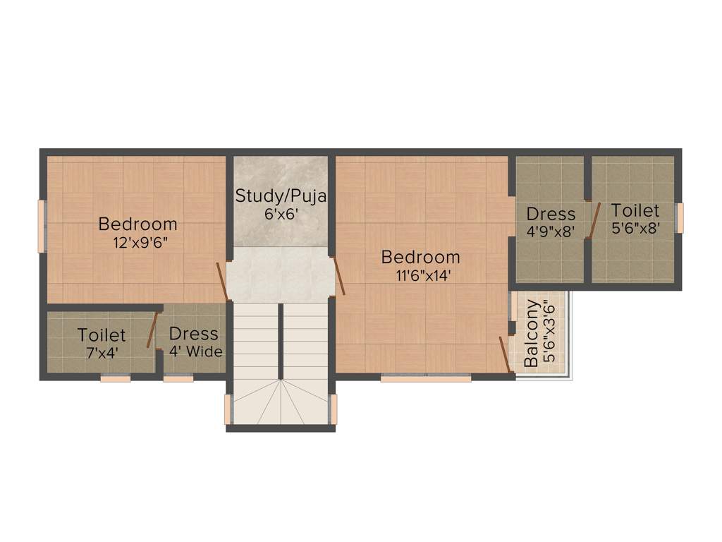 Sare CrescentParC (3BHK+3T (1,741 sq ft) 1741 sq ft)
