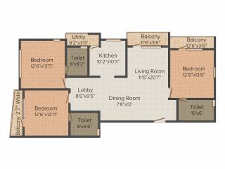 Sanjana Sunita (3BHK+3T (1,940 sq ft) 1940 sq ft)