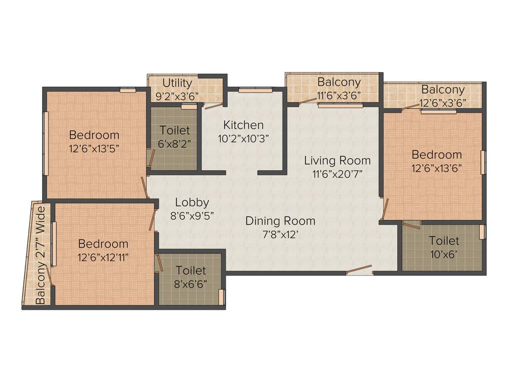 Sanjana Sunita (3BHK+3T (1,940 sq ft) 1940 sq ft)
