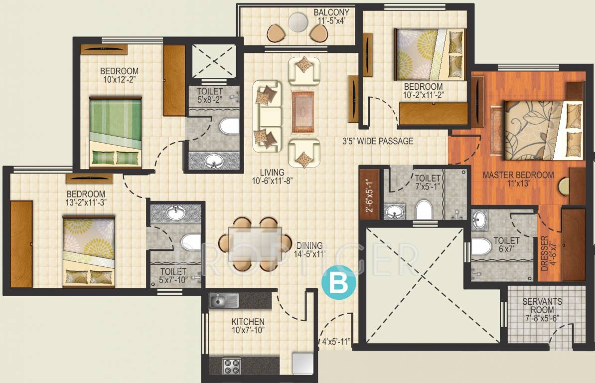 Ideal Aqua View (4BHK+4T (1,950 sq ft) + Servant Room 1950 sq ft) Ideal Aqua View (4BHK+4T (1,950 sq ft) + Servant Room 1950 sq ft)