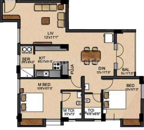 Newry Celestial (2BHK+2T (1,112 sq ft) 1112 sq ft) Newry Celestial (2BHK+2T (1,112 sq ft) 1112 sq ft)