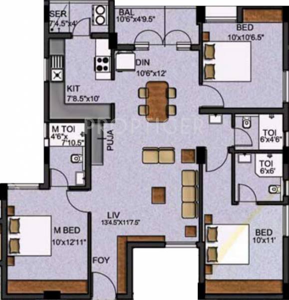 Newry Celestial (3BHK+3T (1,390 sq ft) 1390 sq ft) Newry Celestial (3BHK+3T (1,390 sq ft) 1390 sq ft)