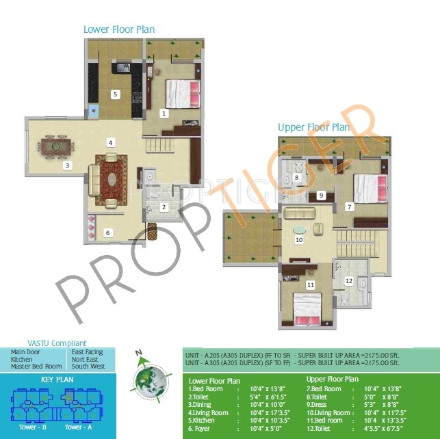 2175 sq ft 3 BHK 3T Apartment for Sale in Excel Group 