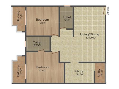 Hoysala Commanders Retreat (2BHK+2T (1,210 sq ft) 1210 sq ft) Hoysala Commanders Retreat (2BHK+2T (1,210 sq ft) 1210 sq ft)