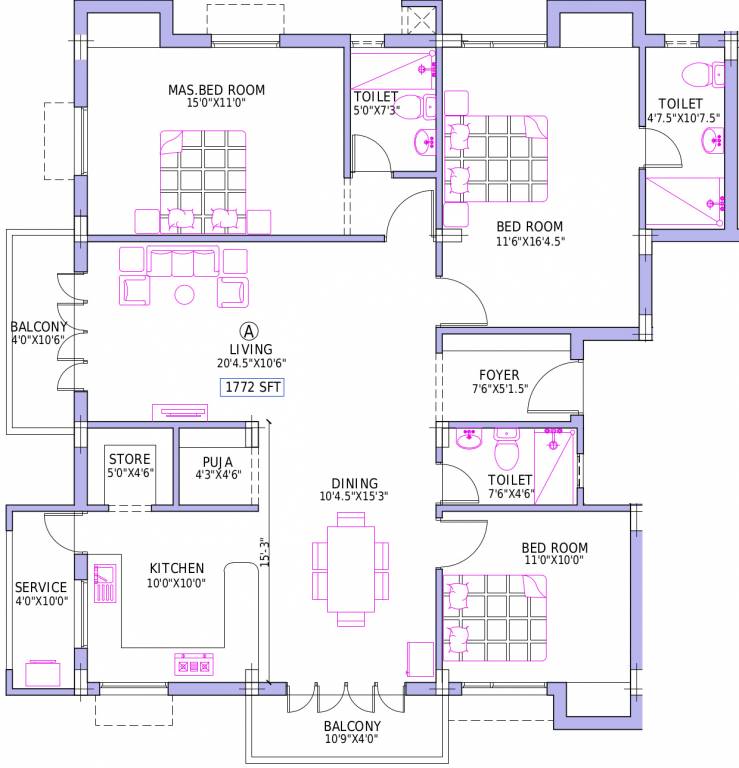 Gayatri Realities Park View (3BHK+3T (1,772 sq ft)   Pooja Room 1772 sq ft) Gayatri Realities Park View (3BHK+3T (1,772 sq ft)   Pooja Room 1772 sq ft)