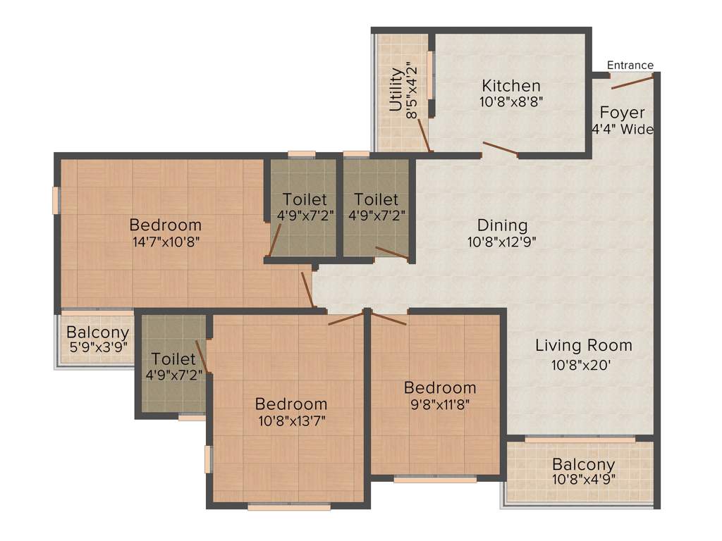 Hoysala Hoysala Evm (3BHK+3T (1,512 sq ft) 1512 sq ft)