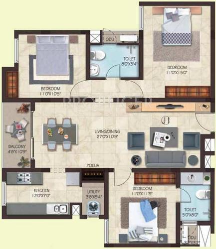 Casagrand Aldea (3BHK+2T (1,450 sq ft) 1450 sq ft) Casagrand Aldea (3BHK+2T (1,450 sq ft) 1450 sq ft)