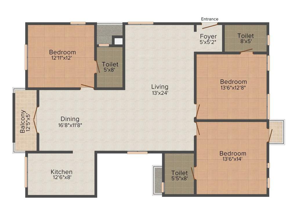 Appaswamy Luz Amor (3BHK+3T (1,911 sq ft) 1911 sq ft)