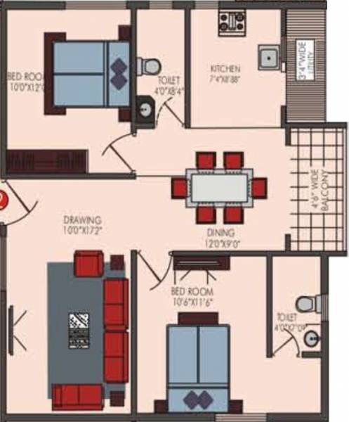 Sekhar Developers Ridge (2BHK+2T (1,050 sq ft) 1050 sq ft)