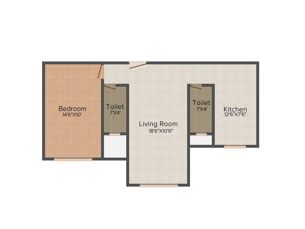 Advent Advent Neel Residency (1BHK+2T (780 sq ft) 780 sq ft)