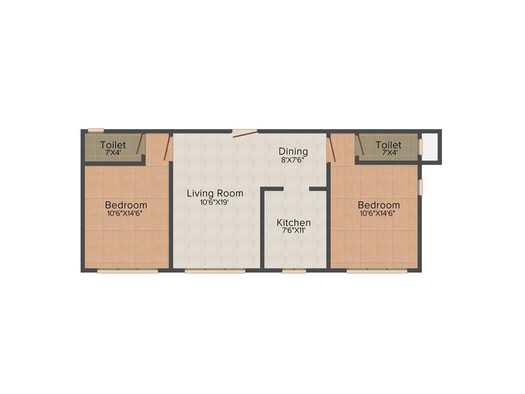 Advent Advent Neel Residency (2BHK+2T (1,150 sq ft) 1150 sq ft)