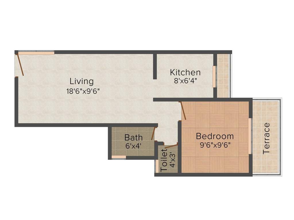 Raj Radha Balkrishna Niwas (1BHK+1T (615 sq ft) 615 sq ft)