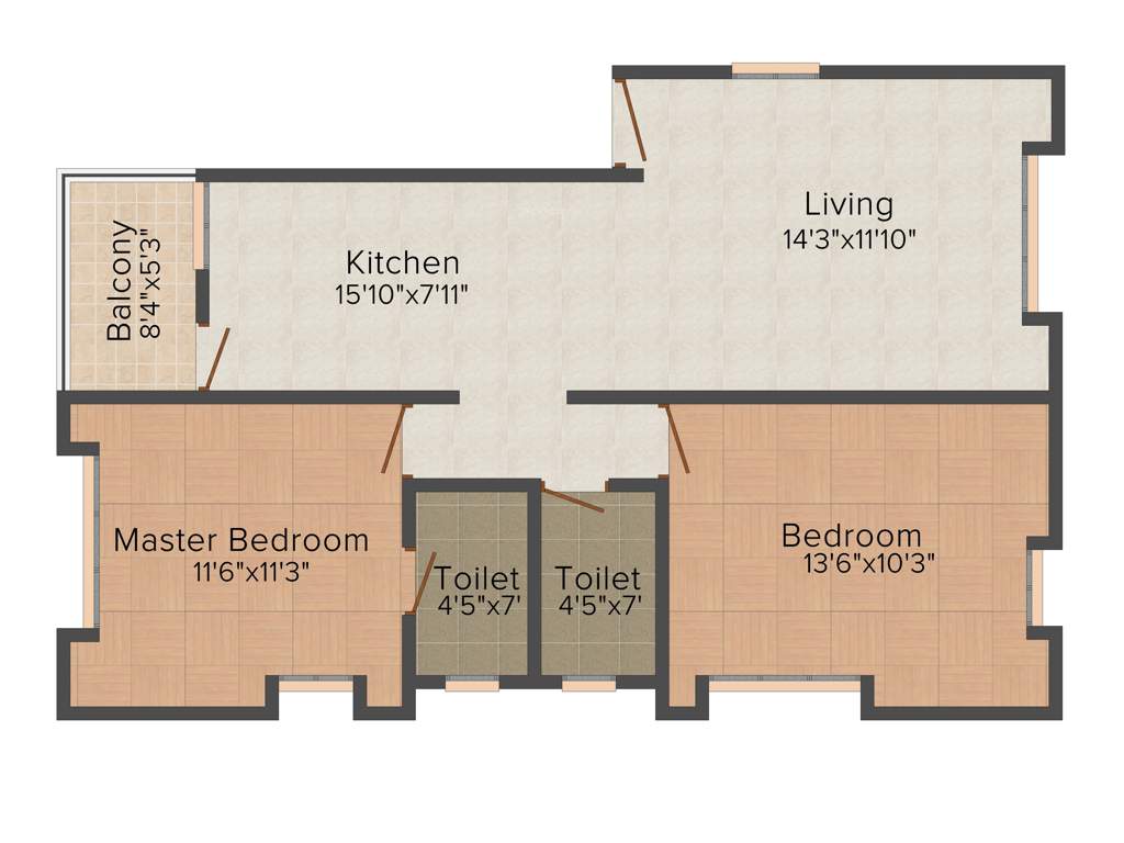 Gaikwad Vaidehi Vista (2BHK+2T (971 sq ft) 971 sq ft)