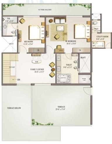 Upper Level Duplex Plan moderne Floor Plan Upper Level Duplex Plan