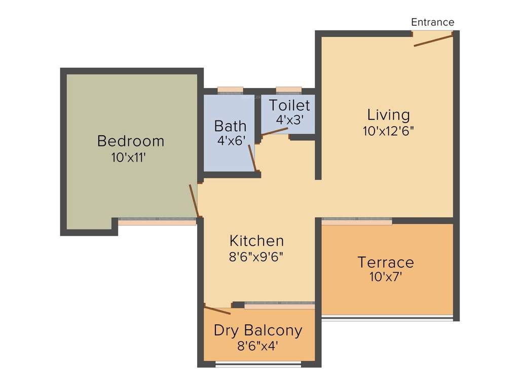 Aagam Highway Bliss (1BHK+1T (628 sq ft) 628 sq ft)