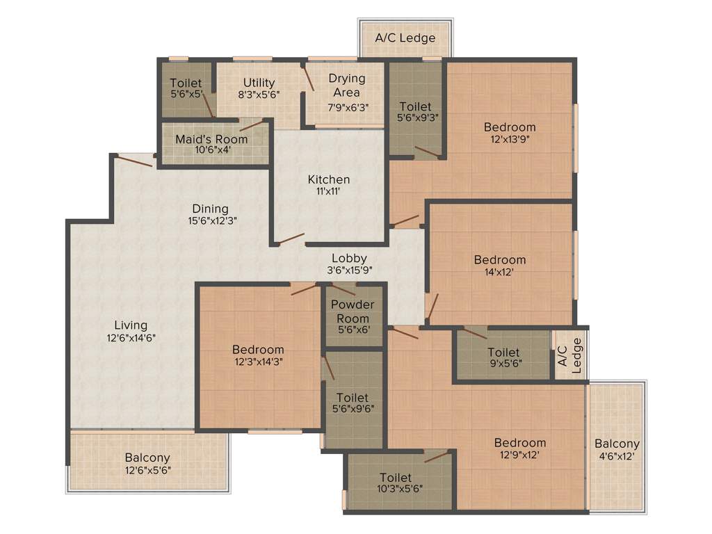 Prestige Neptunes Courtyard (4BHK+4T (2,675 sq ft) + Servant Room 2675 sq ft)
