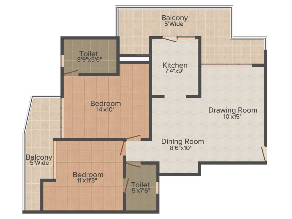 Saviour Iris (2BHK+2T (1,250 sq ft) 1250 sq ft)