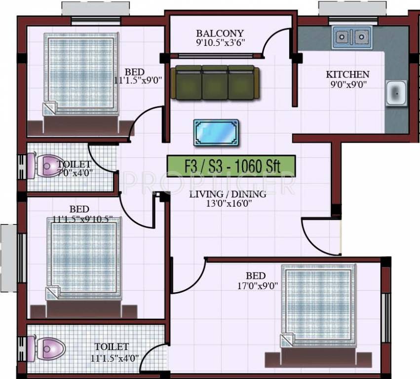 Kaaviya Isha (3BHK+2T (1,060 sq ft) 1060 sq ft) Kaaviya Isha (3BHK+2T (1,060 sq ft) 1060 sq ft)