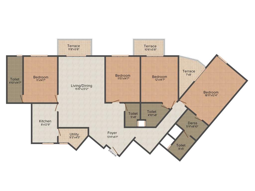 Unishire Belvedere Premia (4BHK+4T (2,930 sq ft) 2930 sq ft)