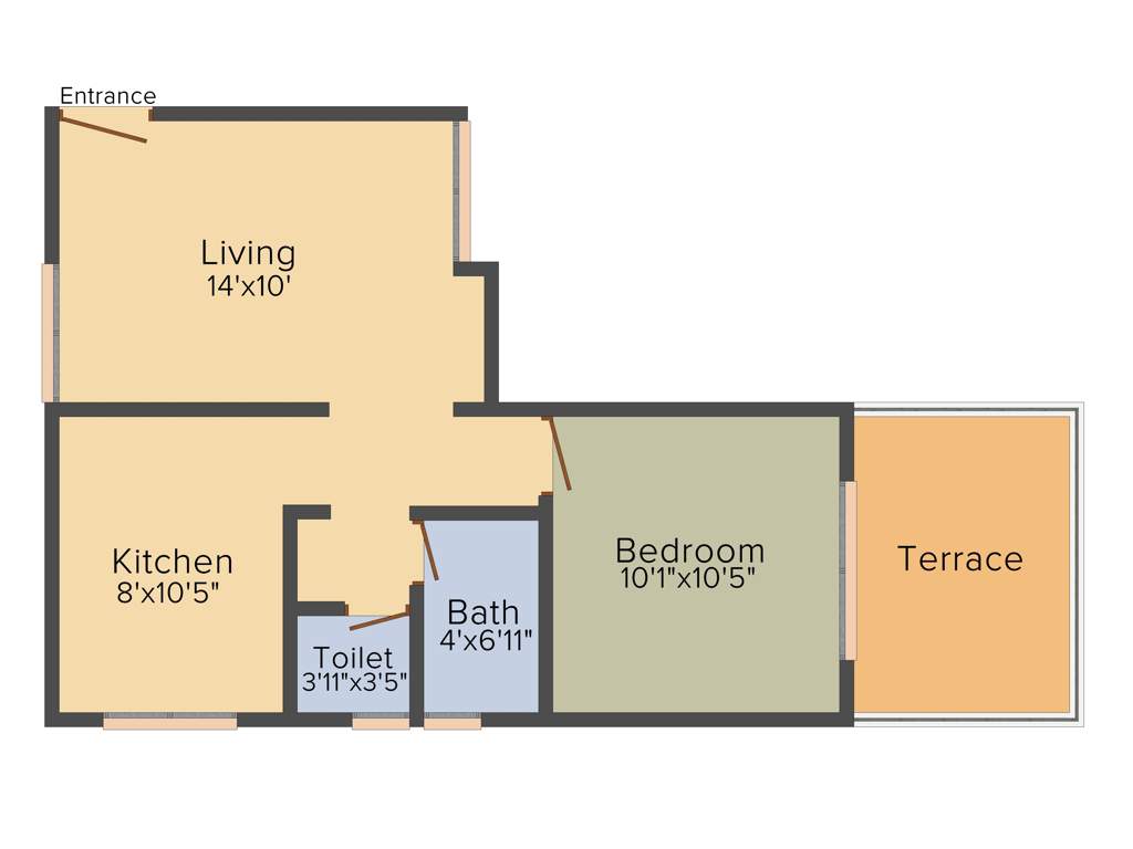 BK Sun Fantasy (1BHK+1T (656 sq ft) 656 sq ft)