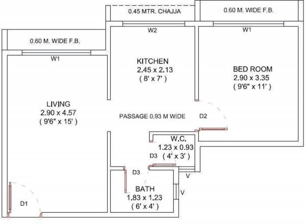 Marvel Sai Shanti Park (1BHK+1T (635 sq ft) 635 sq ft)
