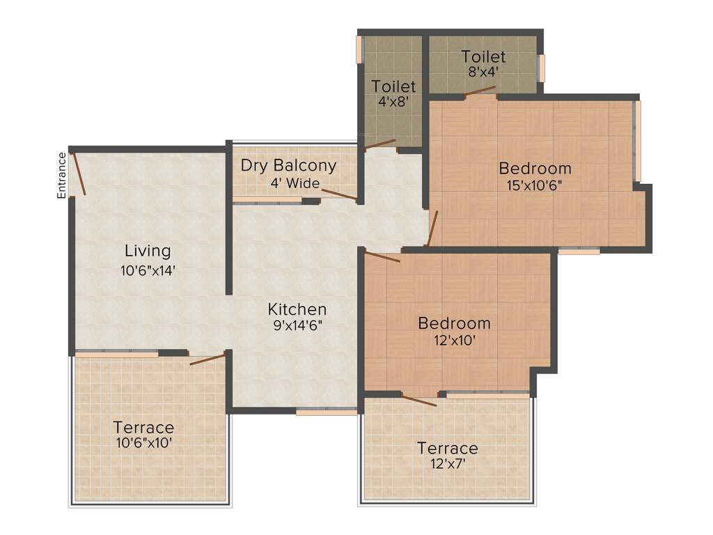 The New Alliance Group Aero Homes (2BHK+2T (1,078 sq ft) 1078 sq ft)