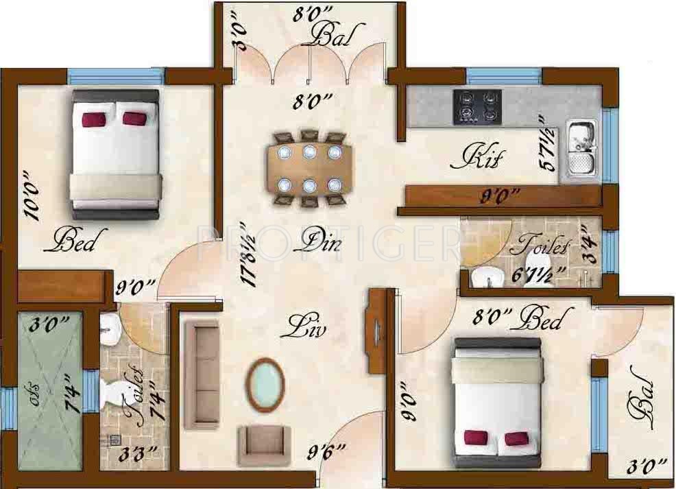 Rams Sarovar (2BHK+2T (730 sq ft) 730 sq ft) Rams Sarovar (2BHK+2T (730 sq ft) 730 sq ft)