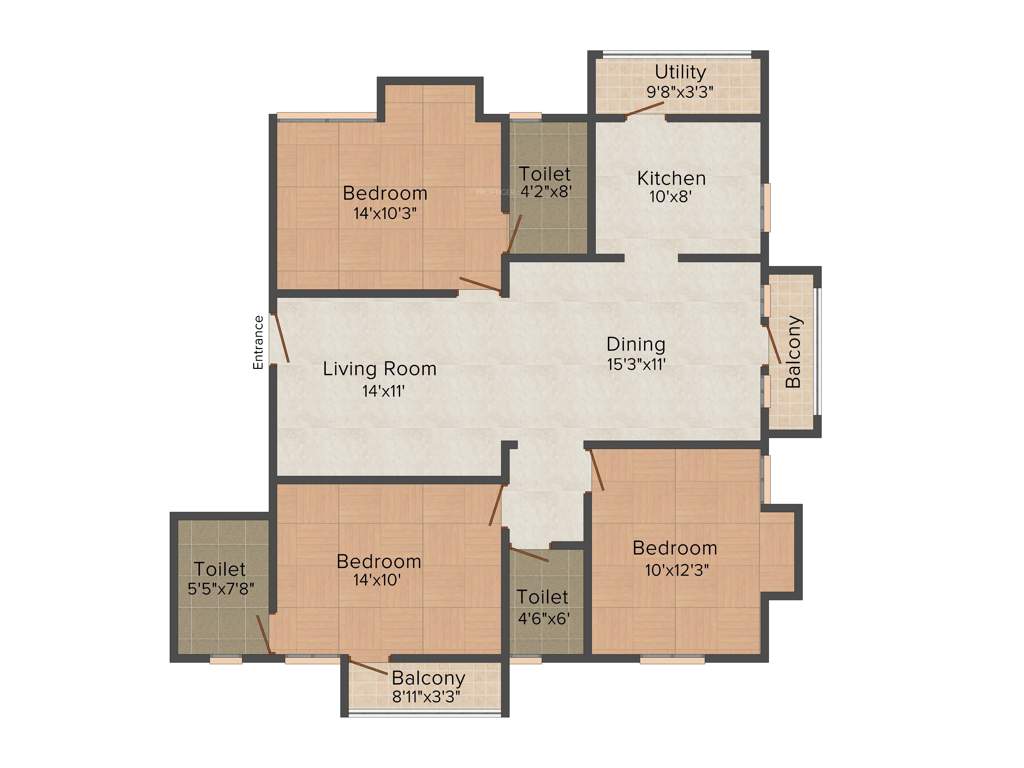 Maxis Pushpam (3BHK+3T (1,862 sq ft)   Pooja Room 1862 sq ft)