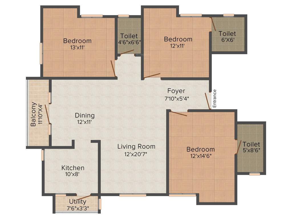 Maxis Sai Sarvam 3BHK+3T (1,568 sq ft)   Pooja Room